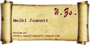 Weibl Zsanett névjegykártya